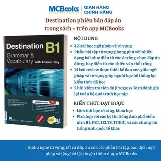 Sách - Destination B1 & B2 Grammar and Vocabulary (Kèm đáp án) Lẻ/Combo- MCBooks