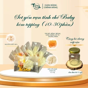 Set Yến vụn tinh chế baby Song Phát nguyên chất không pha tạp kèm topping táo đỏ đông trùng tăng cường sức khoẻ