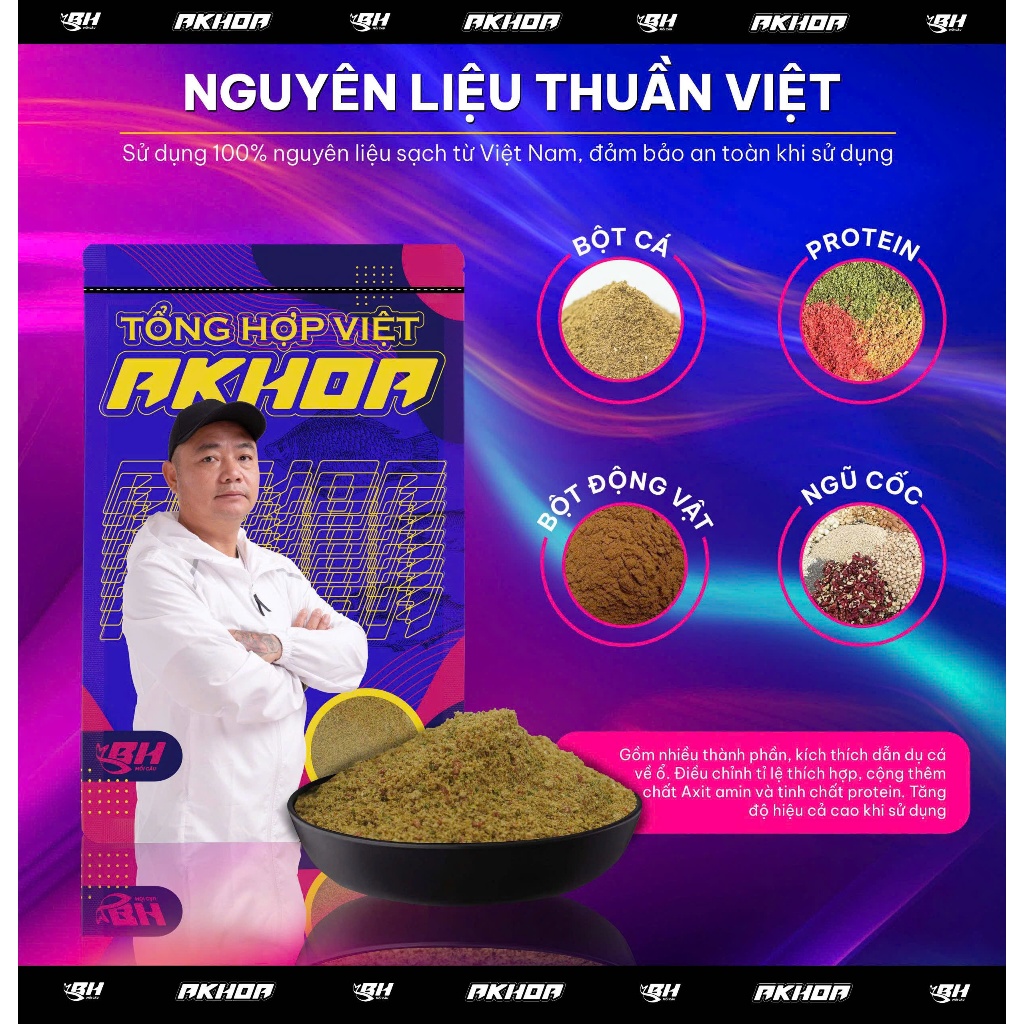 MỒI CÂU TỔNG HỢP A KHOA 250G MUA 5 TẶNG HƯƠNG LIỆU