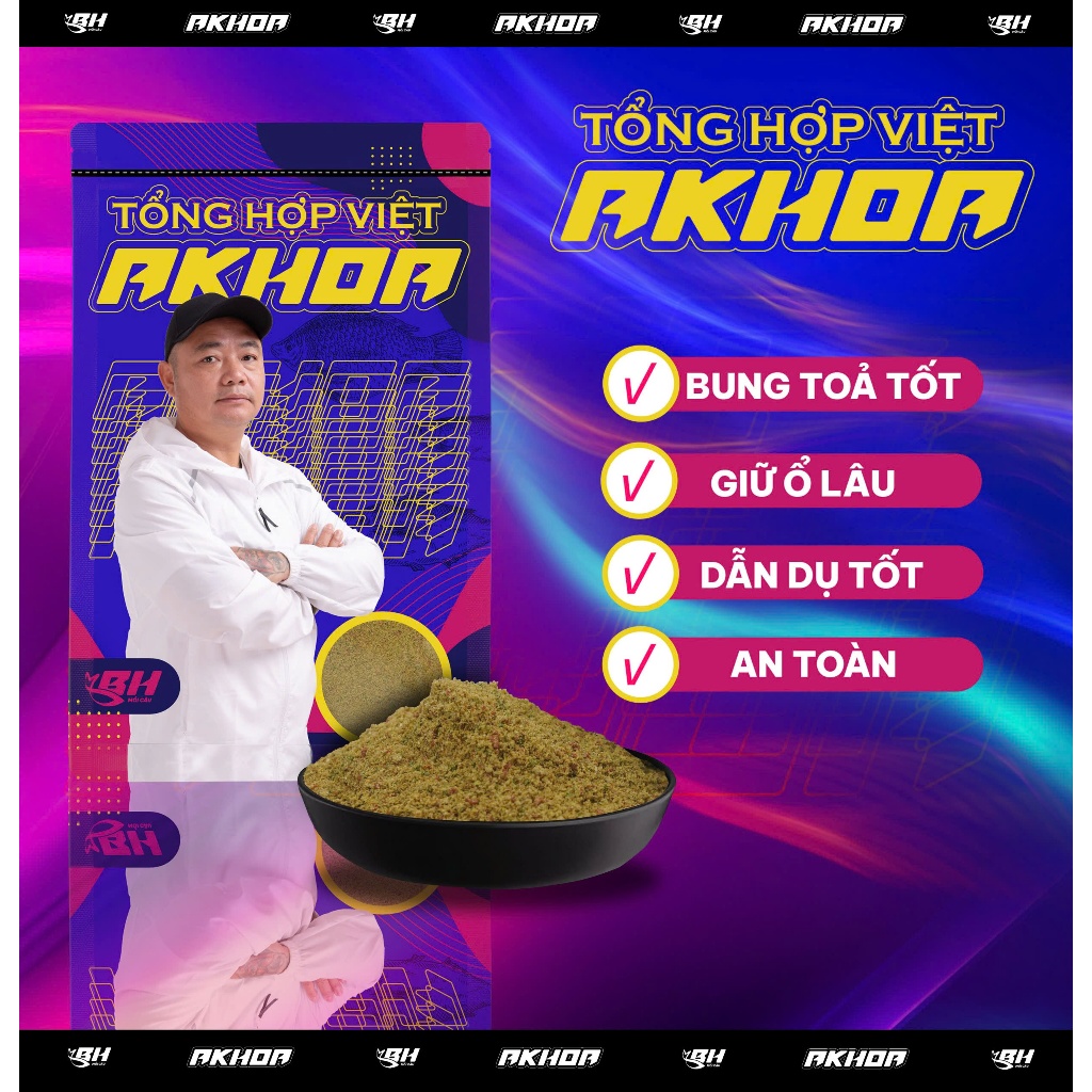 MỒI CÂU TỔNG HỢP A KHOA 250G MUA 5 TẶNG HƯƠNG LIỆU