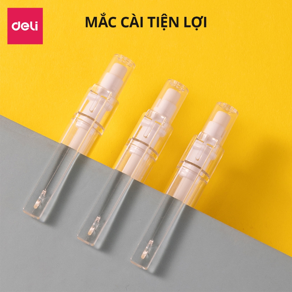 Bút Chì Kim Kèm100 Ngòi Học Sinh Deli - Thân Nhựa Cao Cấp Ngòi 0.5/ 0.7mm Có Đầu Tẩy Tiện Lợi Thiết Kế Cải Tiến Mới