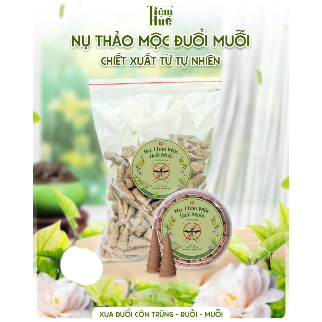 Nụ Thảo Mộc Đuổi Muỗi Tiệm Huế, Hương Thơm Thanh Mát, Dịu Nhẹ, Giúp Đuỗi Muỗi, Thanh Lọc Không Khí