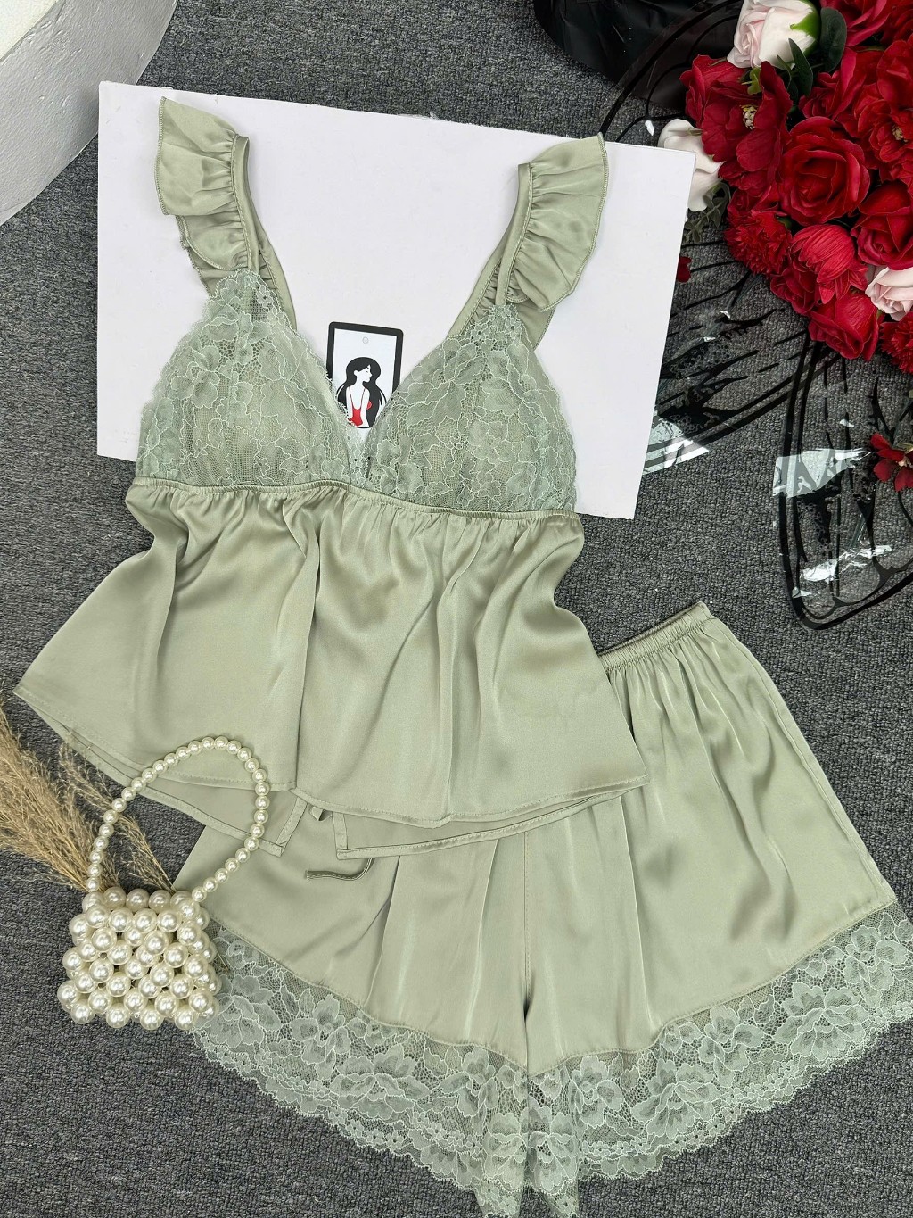 Đồ Ngủ Sexy Nữ SOJUN Đùi Latin Cột Sau Cánh Tiên - Quyến Rũ & Thoải Mái Dưới 65Kg
