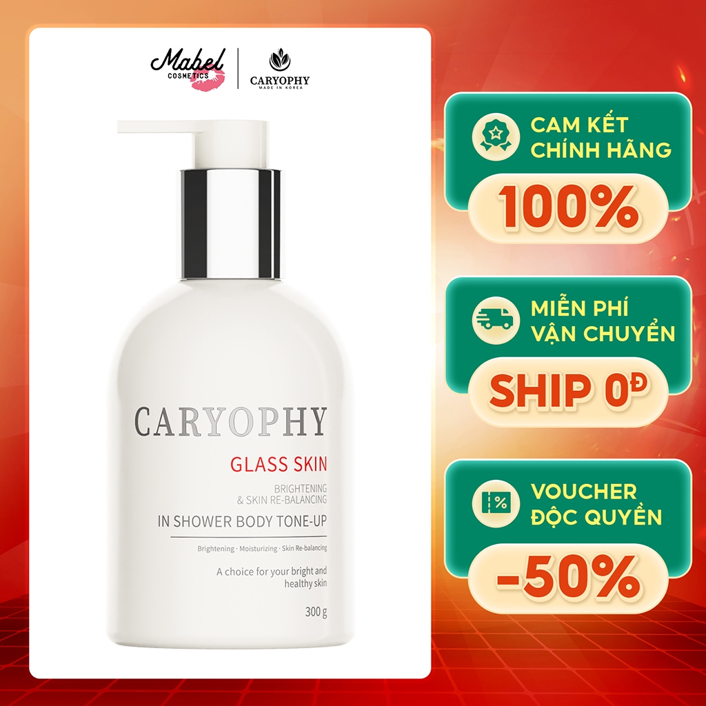 Ảnh Kem dưỡng trắng da Body Caryophy Glass Skin Hàn Quốc dưỡng trắng dưỡng sáng che khuyết điểm 300gr 1