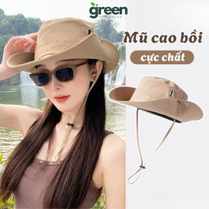 Mũ Tai Bèo Cao Bồi Chống Nắng UPF50+ Vành Rộng Có Dây Rút Thời Trang Mùa Hè Cho Nam Và Nữ Cực Chất