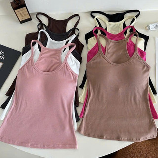 ÁO Bra 2 Dây Cotton Tăm Dáng Yếm Có Mút Nâng Ngực Dáng Thể Thao Nhiều MÀu Pastel Mã 1856