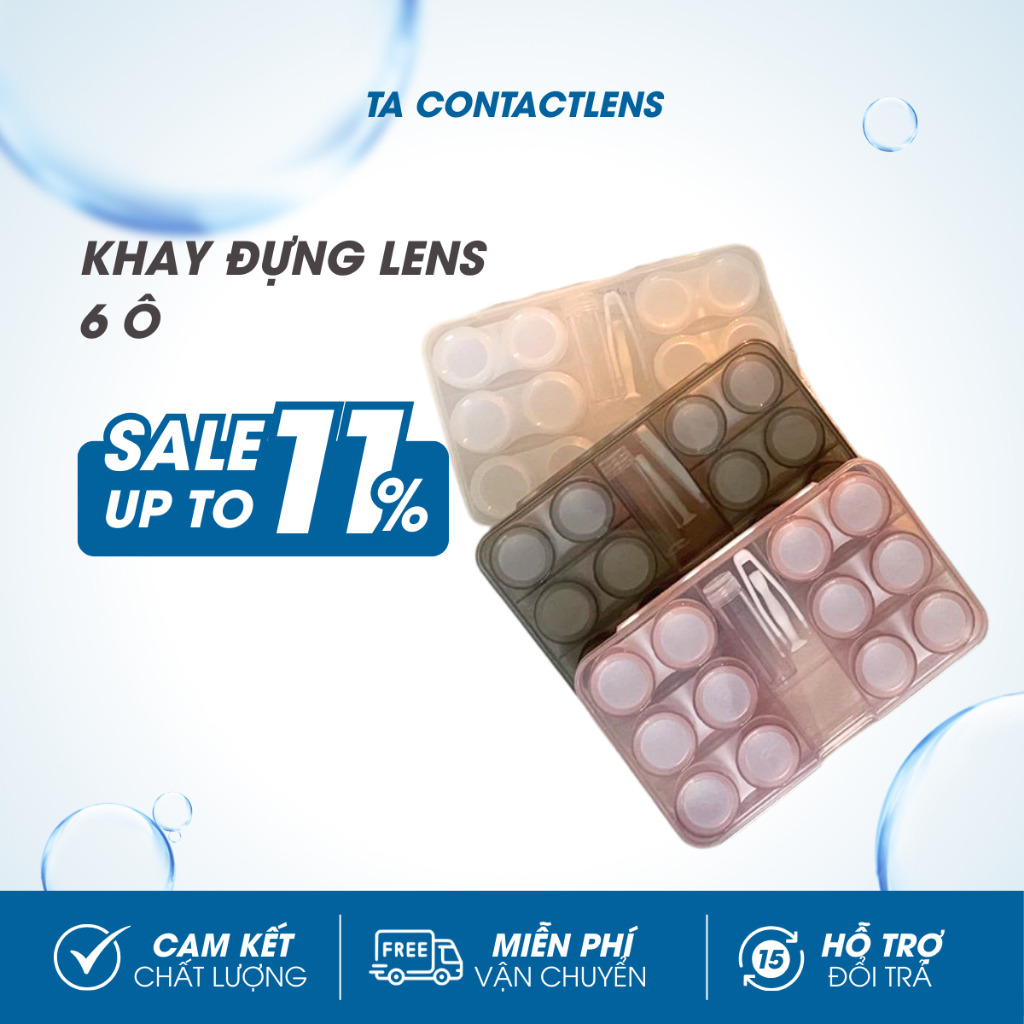khay đựng Lens 6 ô trong mờ Muneyes