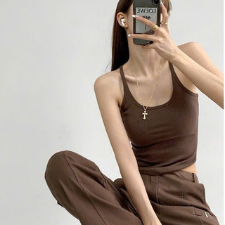 ÁO Bra 2 Dây Cotton Tăm Dáng Yếm Có Mút Nâng Ngực Dáng Thể Thao Nhiều MÀu Pastel Mã 1856