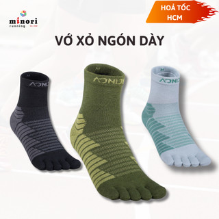 Tất Vớ Xỏ Ngón CoolMax Mềm Mại Dành Cho Chạy Bộ Chạy Trail Trekking Leo Núi Thoáng Khí Aonijie E4819