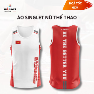 Áo Singlet Áo Ba lỗ Nam Nữ Áo Chạy Bộ Nhanh Khô Thấm Hút Mồ Hôi Tốt áo thể thao nữ Minori Store