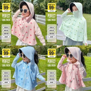 Quần áo trẻ em, Áo khoác chống nắng cho bé, chống tia cực tím 99% vải làm mát cho bé 2-12y AK480 | Tiểu Yến KID