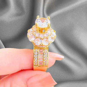 Nhẫn Nữ Đính Đá Cao Cấp Thiết Kế Hoa Mai - Trang Sức KAMY