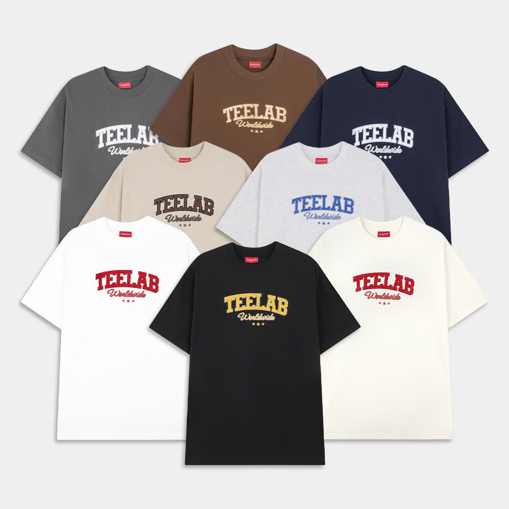 Ảnh Áo Thun Thêu Teelab Basic Logo Form Rộng 8 Màu Hot Trend Unisex Local Brand TS324 1