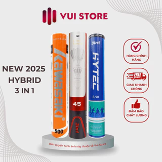 (Vui Store) Cầu HEPAS H10 - D45 - HY S90 - QUẢ CẦU LÔNG 3 IN 1 - HỘP 12 QUẢ - HÀNG CHÍNH HÃNG