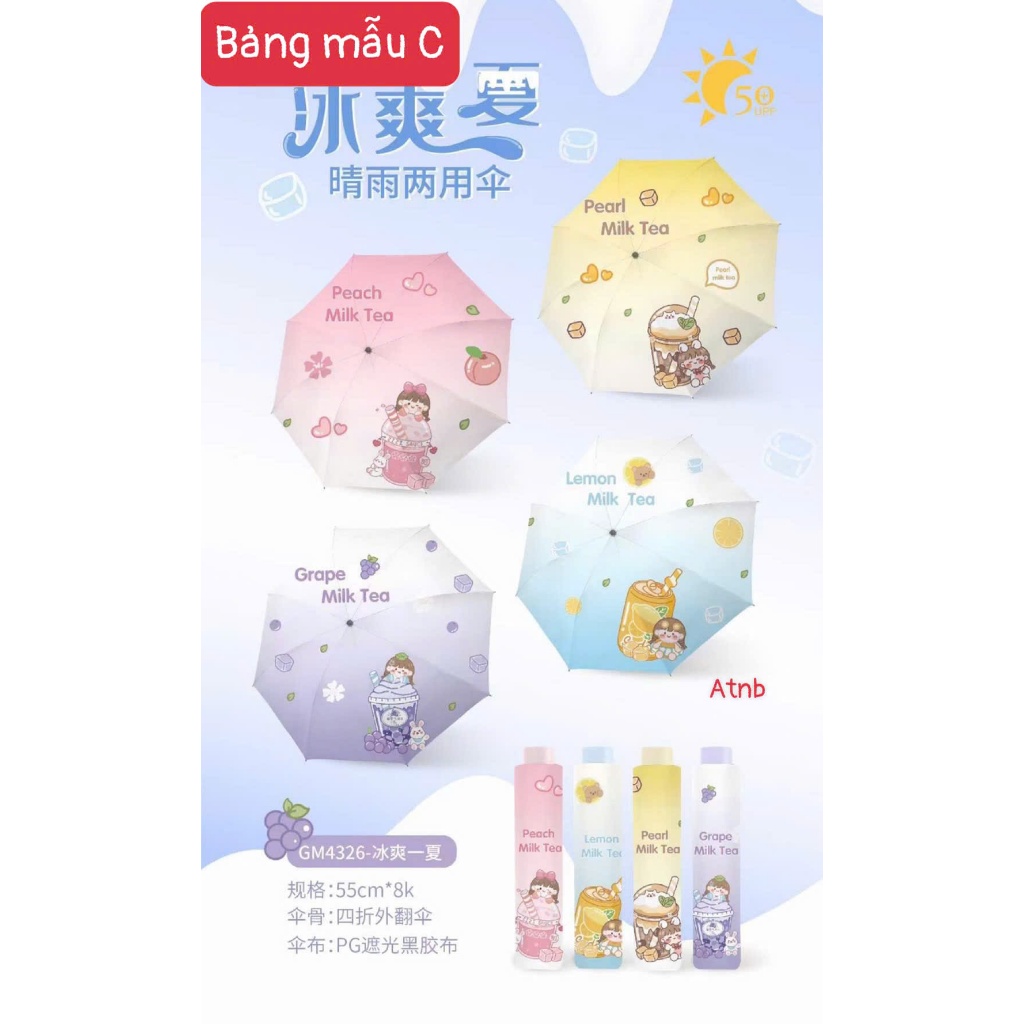 Ô gấp gon họa tiết hoạt hình siêu cute