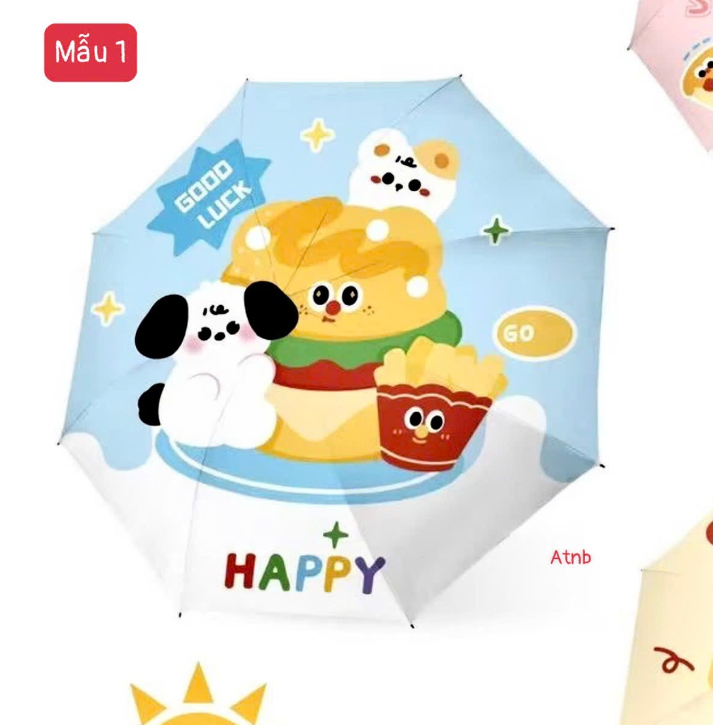 Ô gấp gon họa tiết hoạt hình siêu cute