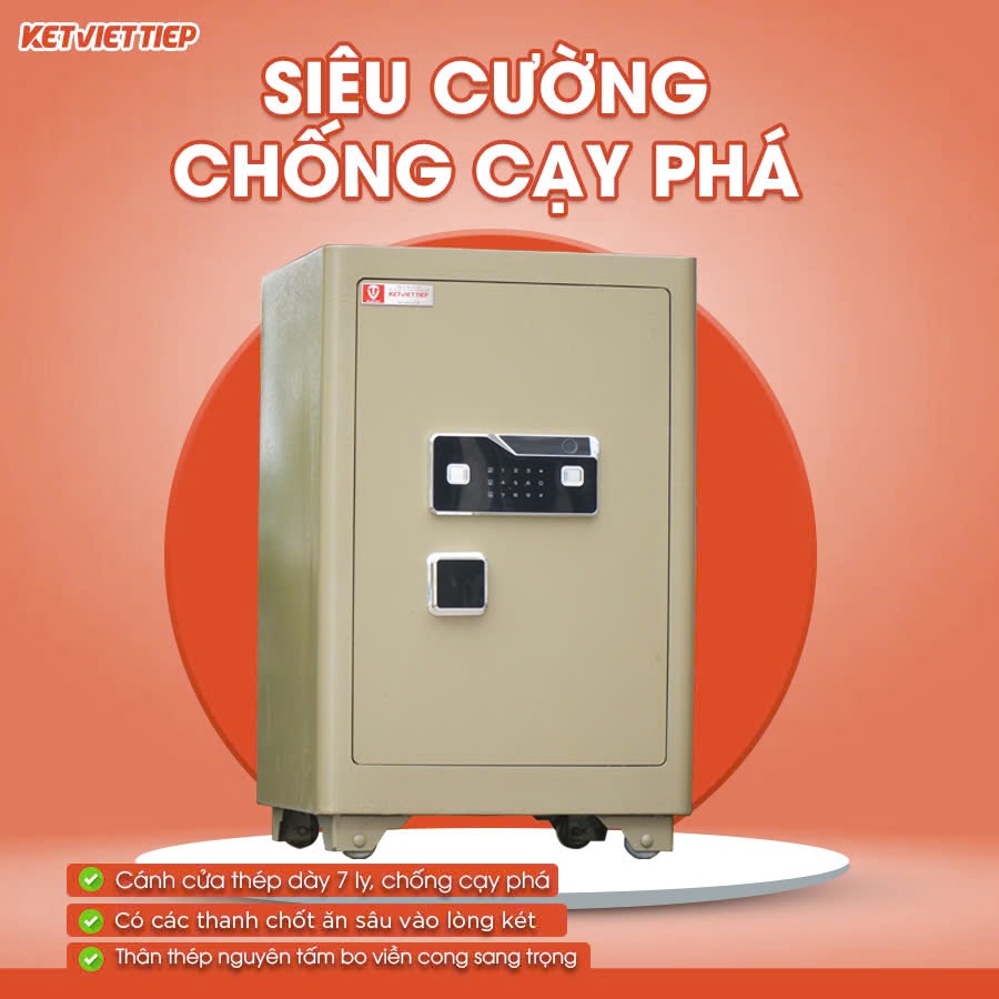 Két Sắt Việt Tiệp SC120VTDT Vân Tay Điện Tử Cảnh Báo Thông Minh Về APP Điện Thoại