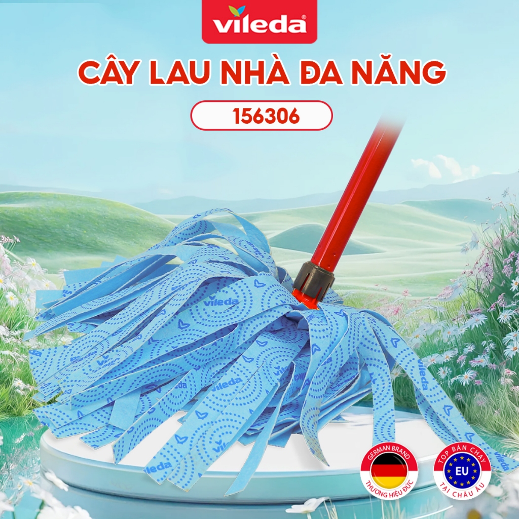 Ảnh Cây lau nhà đa năng VILEDA Wetmop vải sợi microfibre, siêu thấm dùng cho mọi loại sàn 1