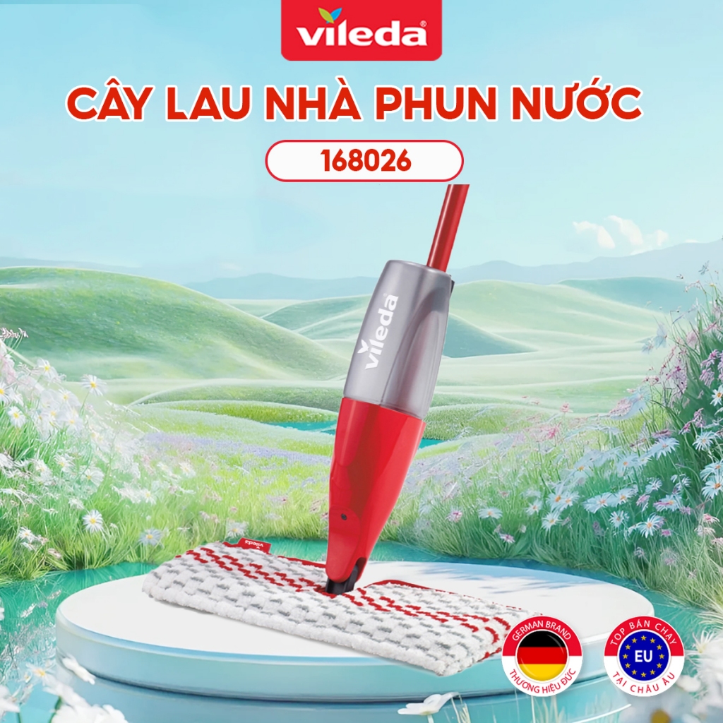 Ảnh Cây lau nhà phun nước Vileda Promist Max tích hợp 2 tính năng, bông lau Powerzone quét sạch vết bẩn 1