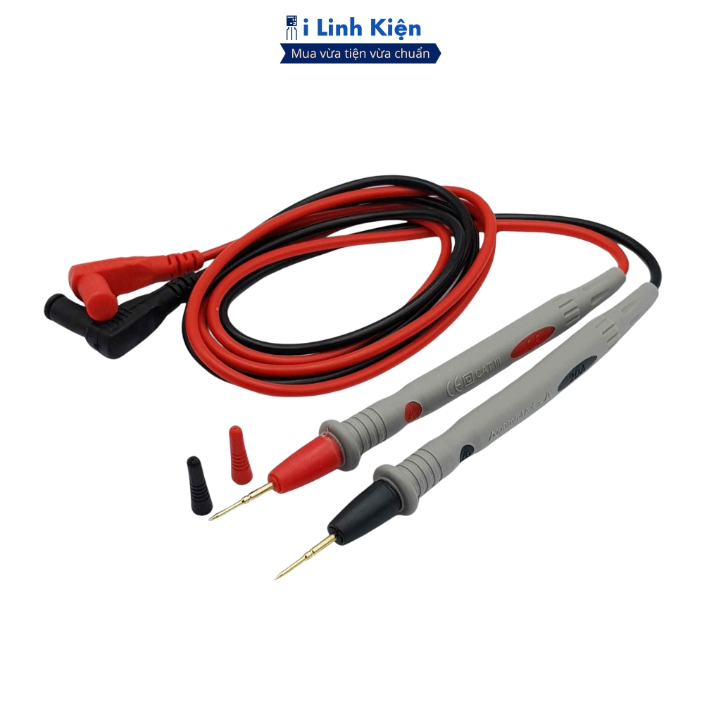 Dây đo que đo đồng hồ vạn năng 20A 1000V mũi nhọn bình dân chính hãng ILinhkien