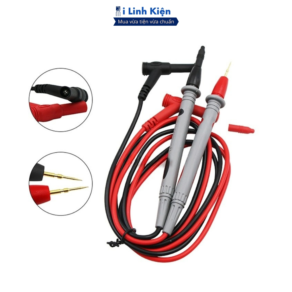 Dây đo que đo đồng hồ vạn năng 20A 1000V mũi nhọn bình dân chính hãng ILinhkien