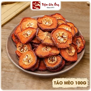 Táo mèo khô 100g, sơn tra thái lát, thơm, sạch, màu nâu vàng tự nhiên không phẩm màu - Tiệm Lãn Ông