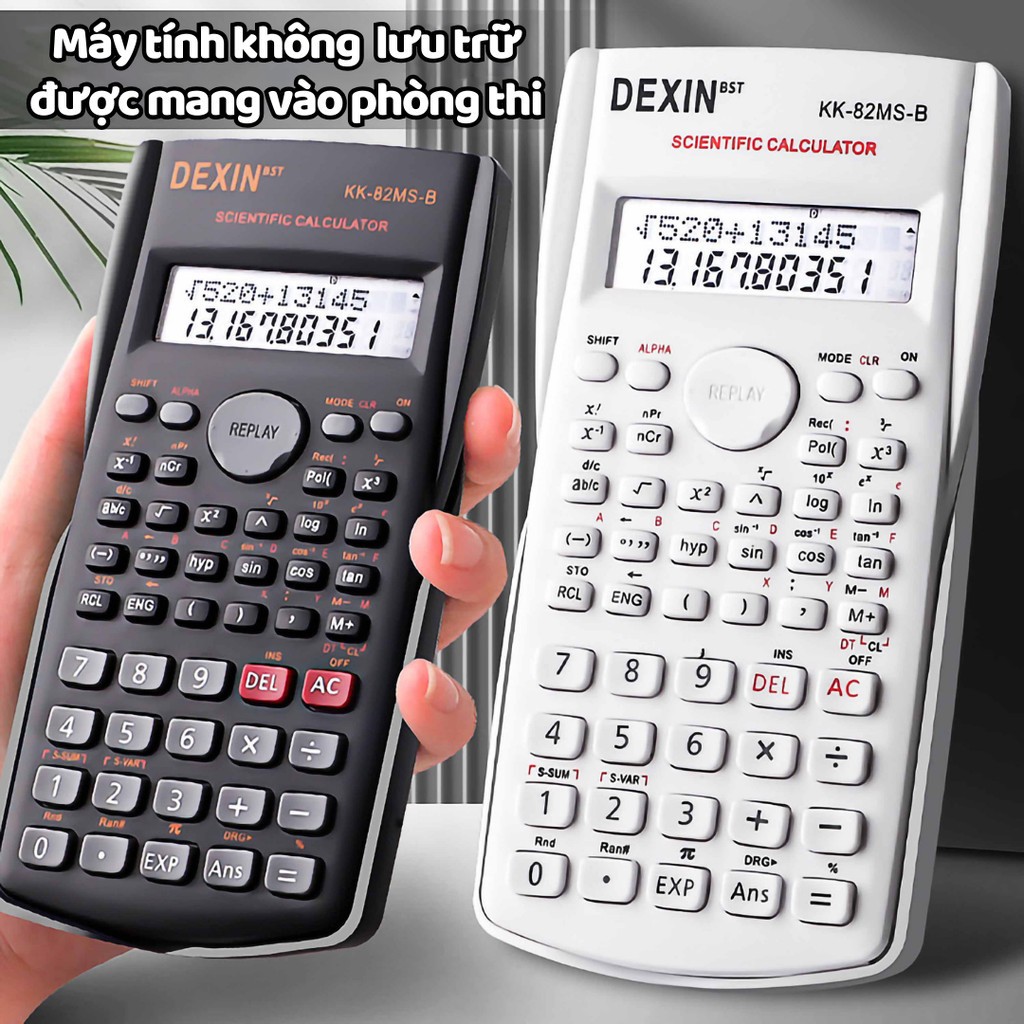 Máy Tính Cầm Tay Dexin KK-82MS-B - Máy Tính Đa Chức Năng Cho Học Sinh, Pin Bền, Mang Vào Phòng Thi