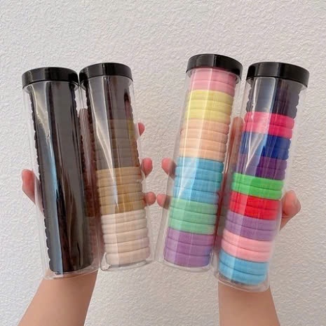 [COMBO 10] HỘP DÂY THUN CỘT TÓC DỄ THƯƠNG CHO BÉ - Dây Buộc Tóc Nữ Mềm Mại Bền Đẹp-Set 20 Dây Chun Nhiều Màu