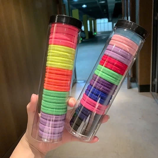 [COMBO 10] HỘP DÂY THUN CỘT TÓC DỄ THƯƠNG CHO BÉ - Dây Buộc Tóc Nữ Mềm Mại Bền Đẹp-Set 20 Dây Chun Nhiều Màu