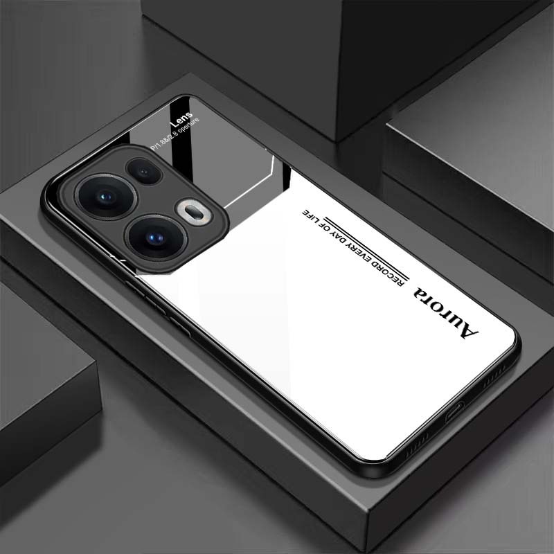 Ốp Lưng OPPO RENO 13 5G, RENO 13F 5G Mặt Lưng Kính Cường Lực Sáng Bóng