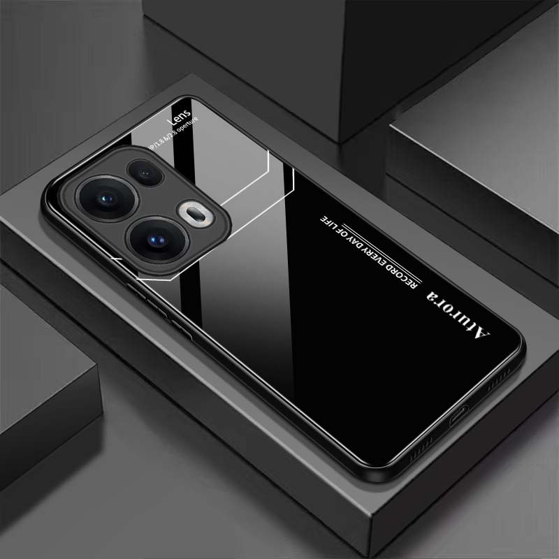 Ốp Lưng OPPO RENO 13 5G, RENO 13F 5G Mặt Lưng Kính Cường Lực Sáng Bóng