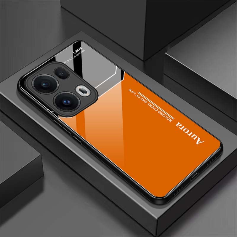 Ốp Lưng OPPO RENO 13 5G, RENO 13F 5G Mặt Lưng Kính Cường Lực Sáng Bóng