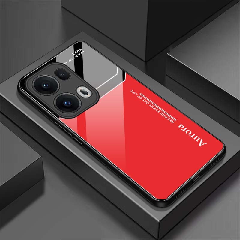 Ốp Lưng OPPO RENO 13 5G, RENO 13F 5G Mặt Lưng Kính Cường Lực Sáng Bóng