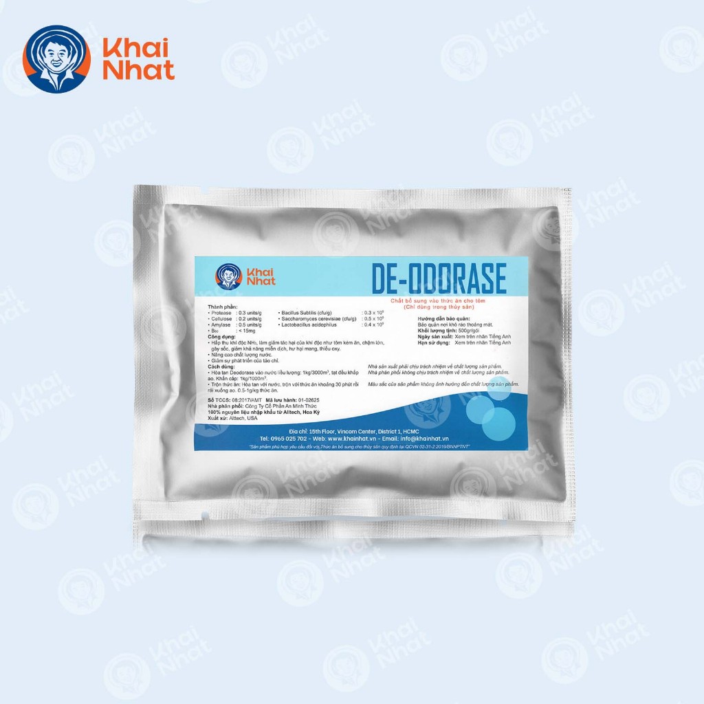 Chất bổ trợ giảm khí NH3, hạn chế tảo, làm đẹp màu nước - Chế phẩm sinh học cho Thủy Sản của Mỹ (500gr/gói)
