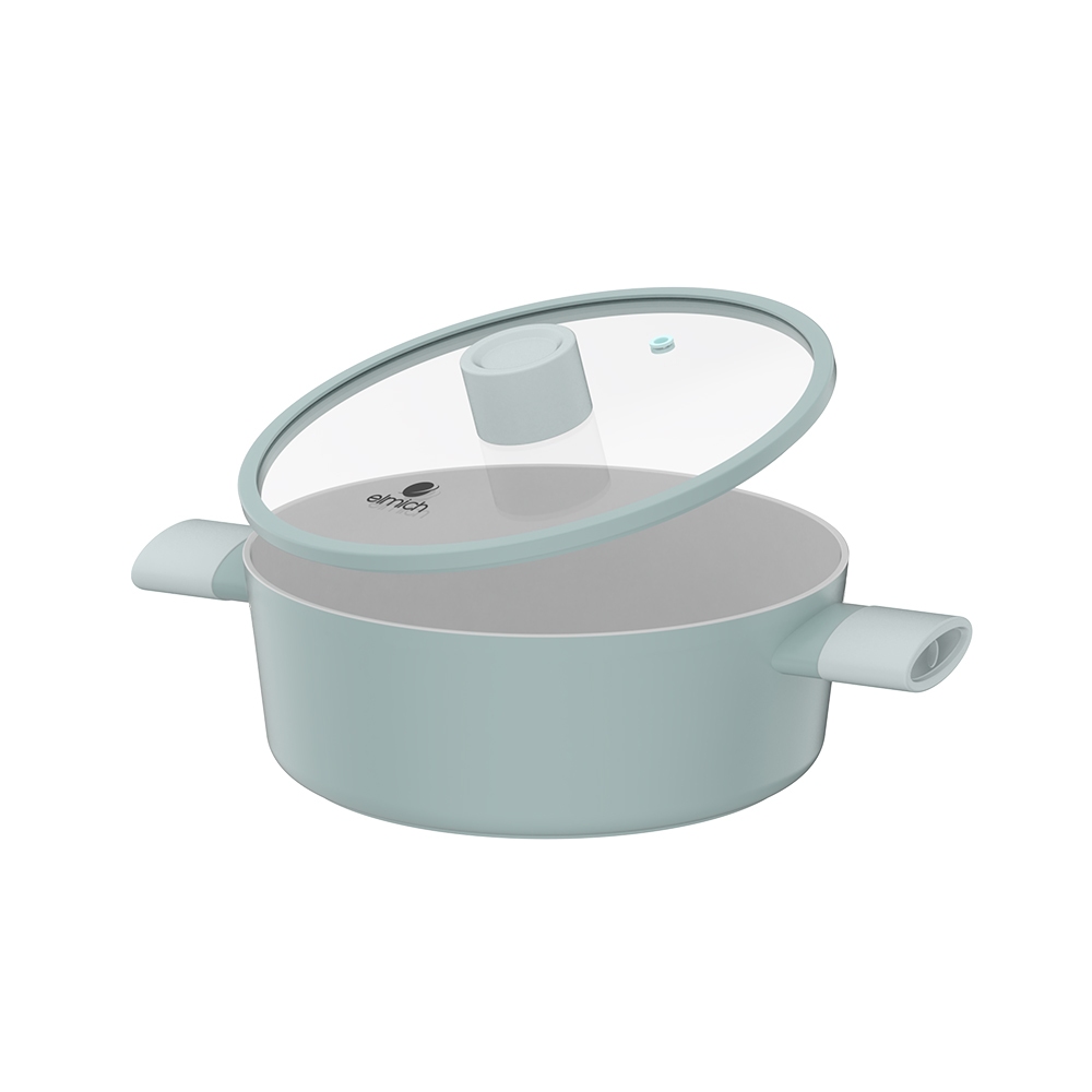 Bộ nồi phủ sứ an toàn Elmich Verona EL- 5223SK03 Size 16, 20, 24cm