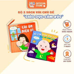Bộ 2 sách vải Lalala Baby Đồ chơi cho bé sơ sinh Giáo dục cảm xúc: Bé cảm thấy thế nào và Cái ôm diệu kỳ