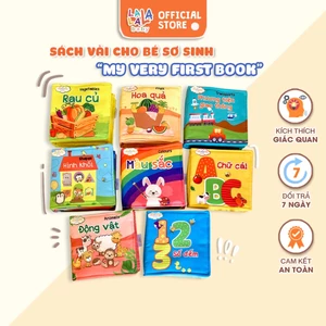Sách vải cho bé sơ sinh My Very First Book Lalala Baby đồ chơi vải đa tương tác đồ chơi vải cho bé