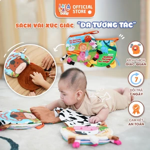 Đồ chơi vải Animal on the farm Lalala baby đồ chơi vải có âm thanh sột soạt chút chít cho bé