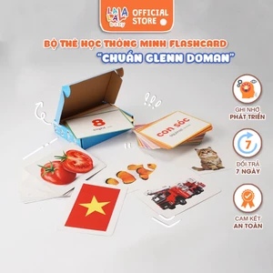 Bộ thẻ học thông minh Flashcard Glenn Doman đồ chơi giấy cho bé sơ sinh đồ chơi giáo giục sớm Lalala baby