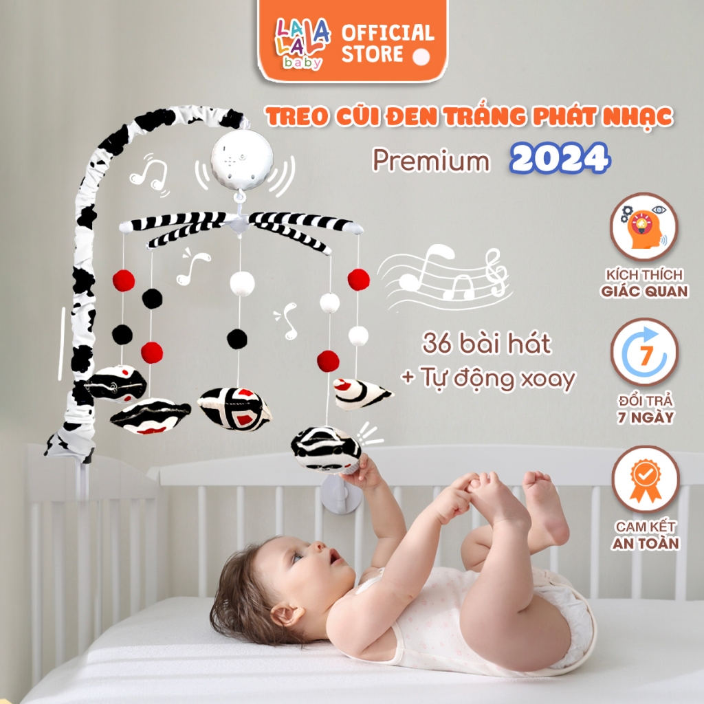 Đồ chơi treo cũi phát nhạc Lalala baby đồ chơi treo nôi cho trẻ 36 bài hát Baby Crib Mobile
