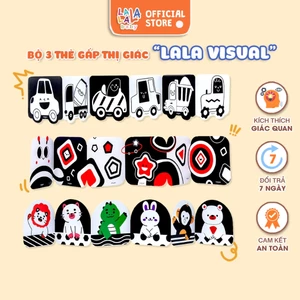 Bộ thẻ kích thích thị giác cho bé Lala Visual Lalala Baby đồ chơi giấy thẻ gấp cho bé