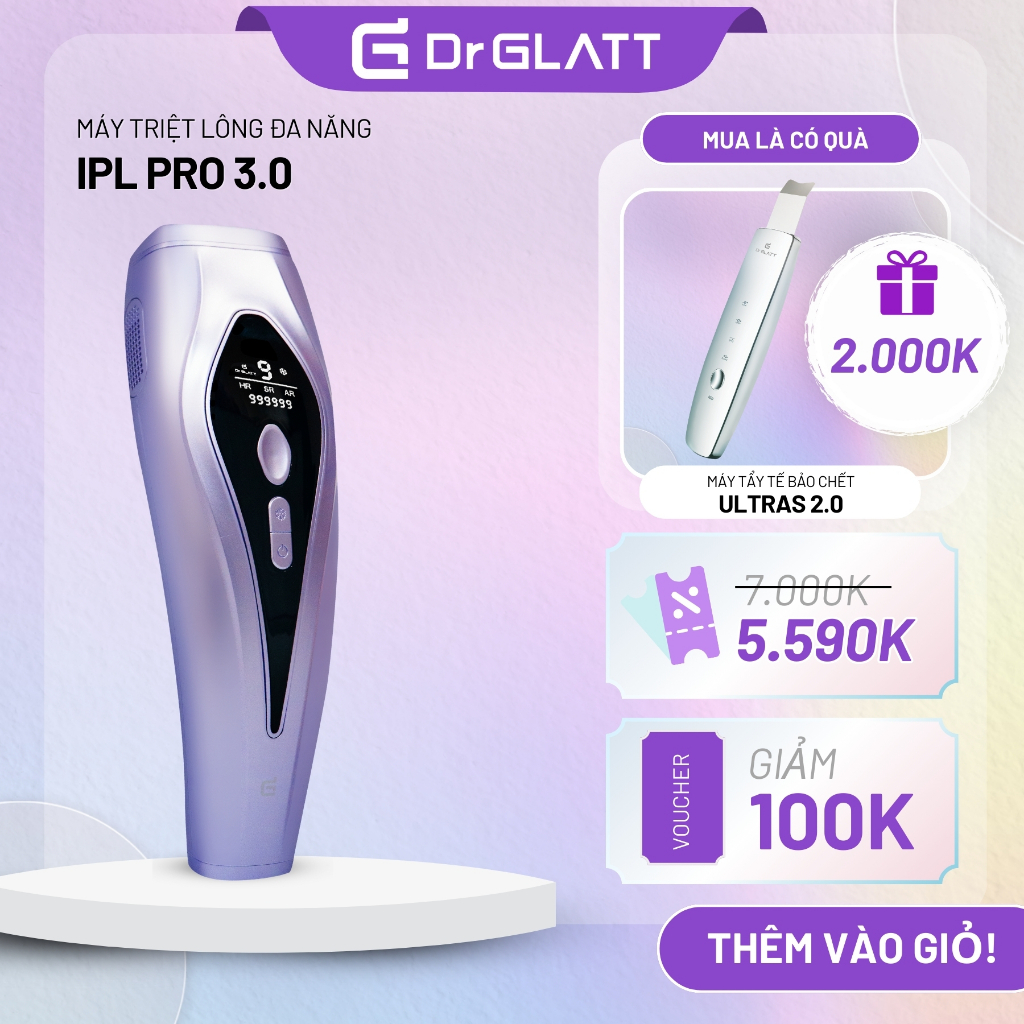 Ảnh Máy Triệt Lông Vĩnh Viễn Băng Lạnh Đa Năng Trẻ Hoá Da DR GLATT IPL Pro 3.0 1