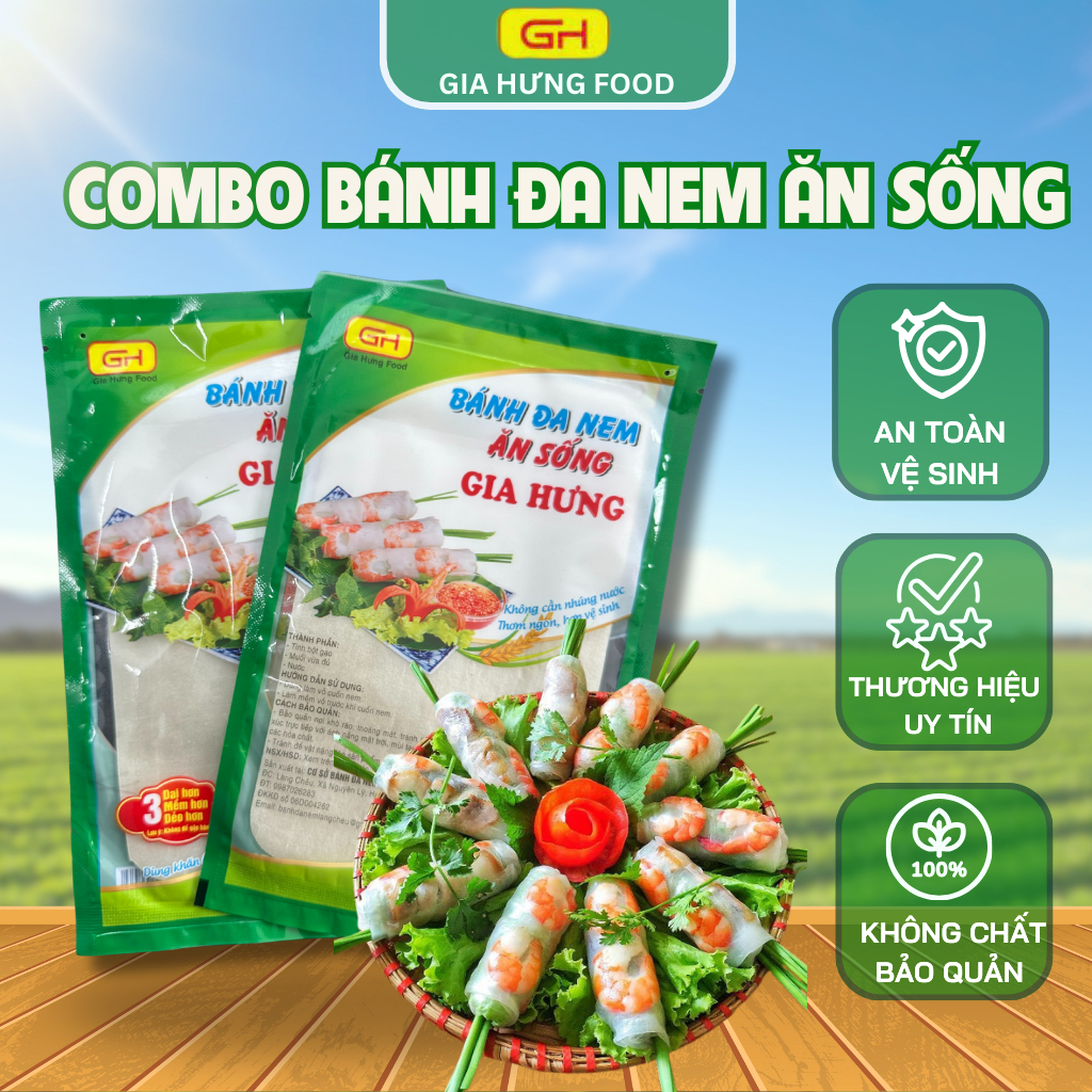 Bánh Đa Nem Ăn Sống Gia Hưng _ Đặc Sản Bánh Tráng Cuốn Tươi, Dai Ngon