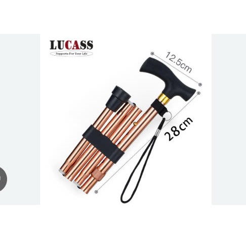 Gậy chống 1 chân gấp khúc Lucass, gậy xếp thu gọn