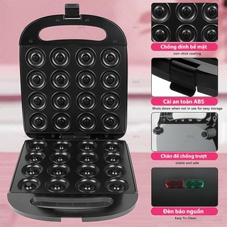 Máy Làm Bánh Donut 750W(SẴN HÀNG),16 khuân Bánh Rán Nhỏ Hoạt động Nấu ăn độc đáo