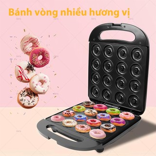 Máy Làm Bánh Donut 750W(SẴN HÀNG),16 khuân Bánh Rán Nhỏ Hoạt động Nấu ăn độc đáo