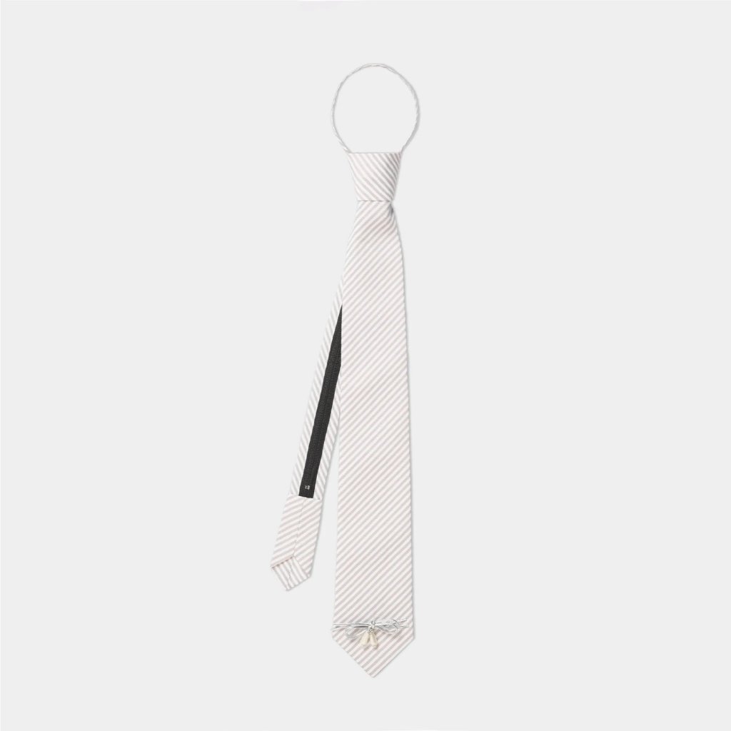 Ảnh DEAR JOSÉ - Caravat Miss Monday sọc xám đính nơ 1