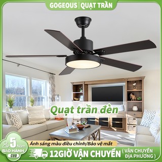 【COD】Quạt trần phòng khách cánh gỗ quạt trần đèn Bắc Âu Điều khiển từ xa Remote 106/122/132cm