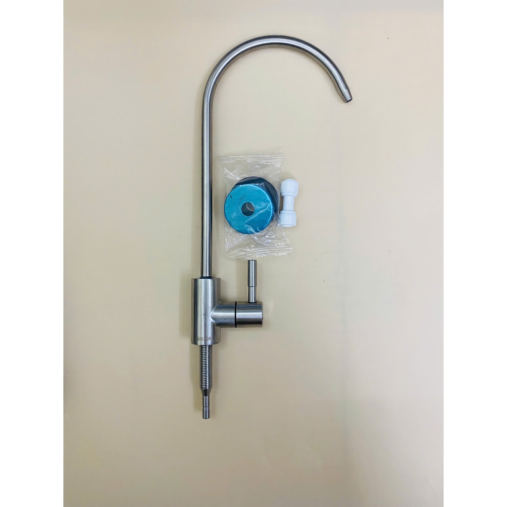 Vòi lấy nước Forseti Inox 304, Vòi cố ngỗng cắm nhanh đầy đủ phụ kiện dùng cho máy lọc nước RO - Hàng chính hãng