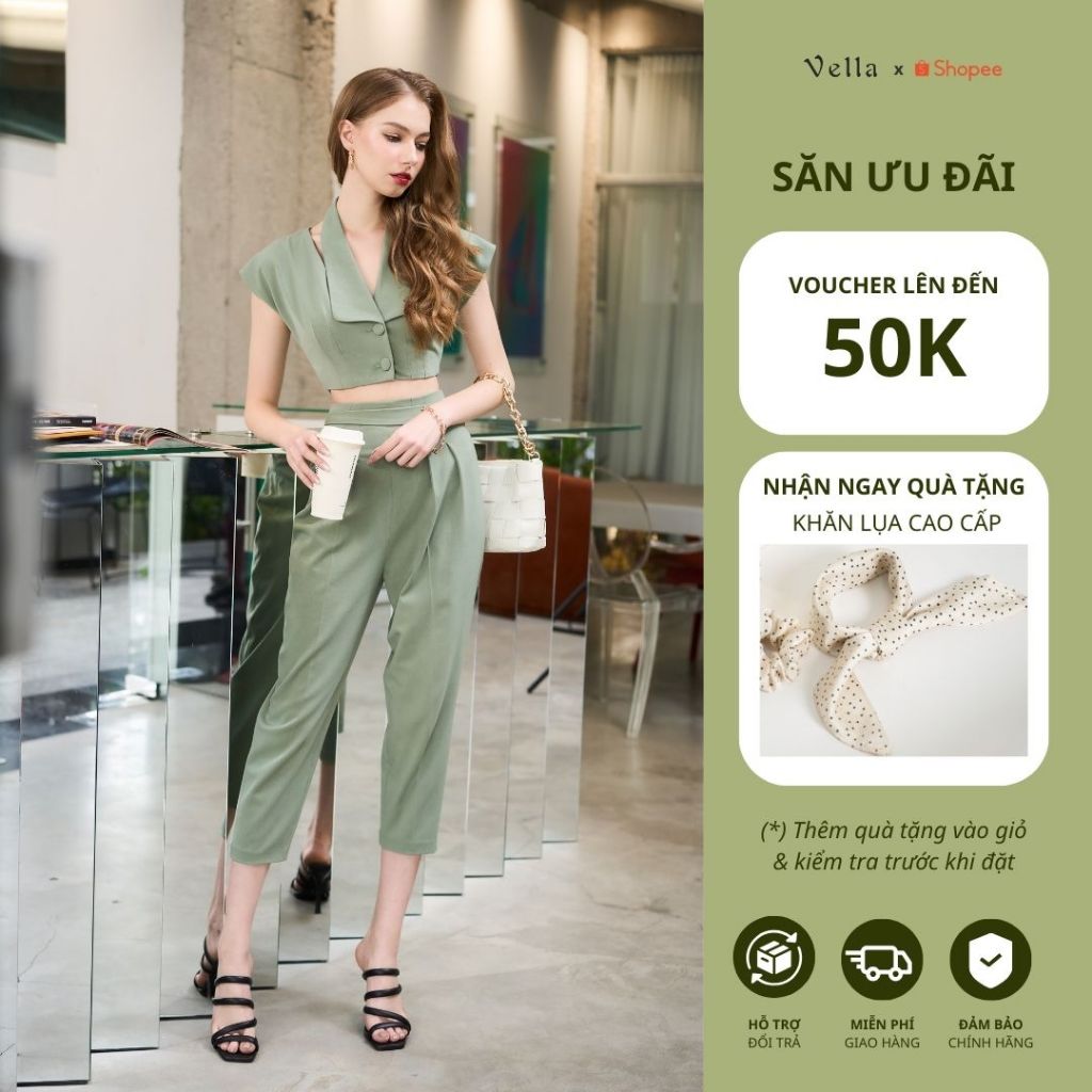 Vella Fashion quần baggy lưng cách điệu nữ VQ22124
